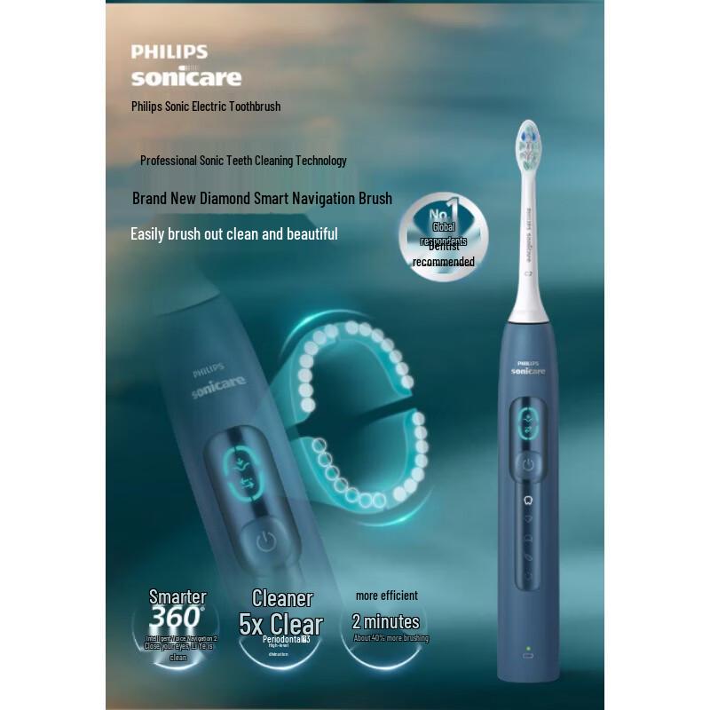 

Philips DiamondClean Smart AI Sonic Electric Toothbrush CN plug (adapter included)