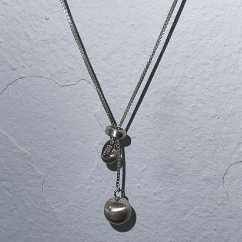 Easy Thingz Matt Ball Long Necklace
