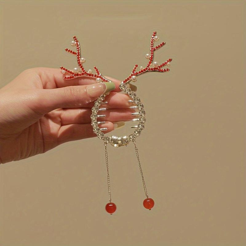 2-piece, 1-piece - Creative Antlers Hair Clip - Suitable for Halloween, Christmas and other dress up hair clips