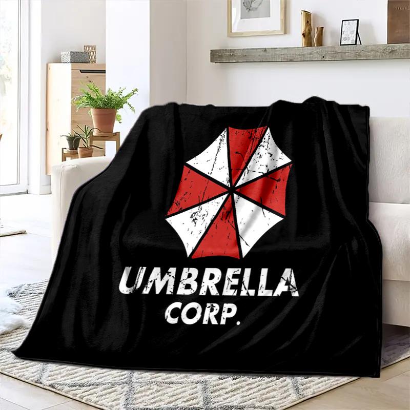 The sci-fi game Resident Evil features the Umbrella Corporation blanket a soft home furnishing nap decoration a warm Sherpa blanket for all seasons U3