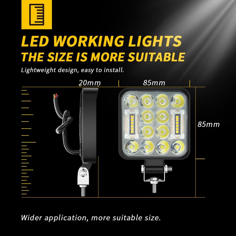 For Off-road Driving 3in LED Work Light Wide Voltage Compatibility Light Offroad 24pcs 3030 LED Chips 1200lm Output