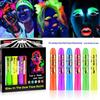 UV Glow Crayon Face & Body Paint - Water-Soluble Festival Makeup for Halloween