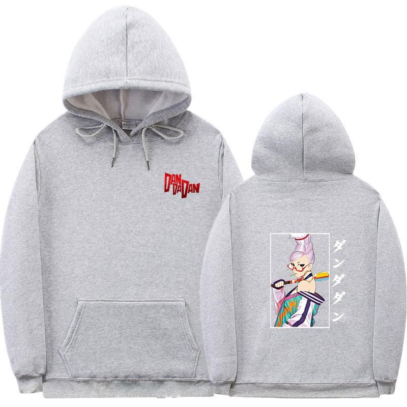 Anime-Inspired Oversized Hoodie With Ribbed Hem Unisex Sweatshirt Fall Casual Wear