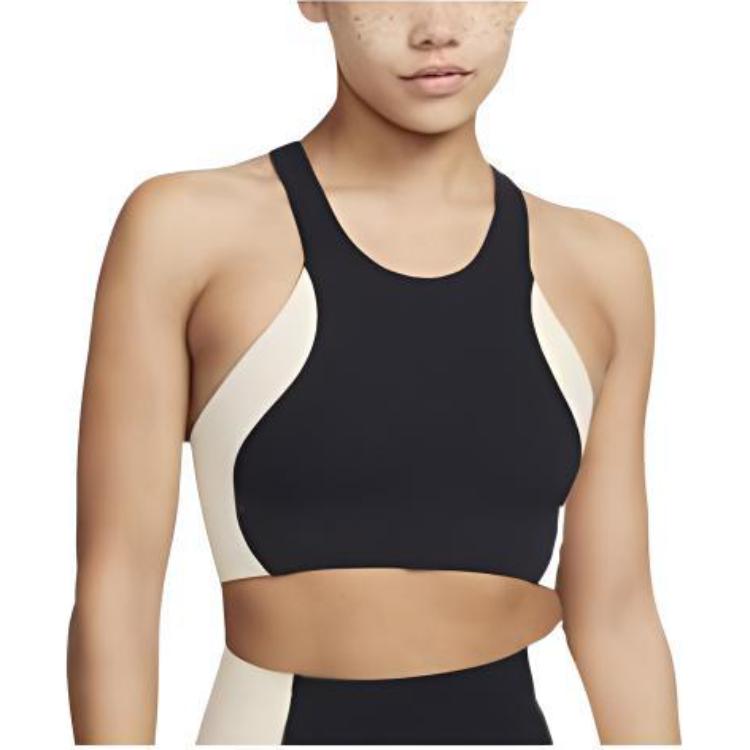 Nike Quick-Dry Medium Support Color-Block Sports Bra Women Underwear Black DM0679-010