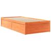 Maison Exclusive - Lit avec matelas cire marron 90x190 cm bois massif de pin