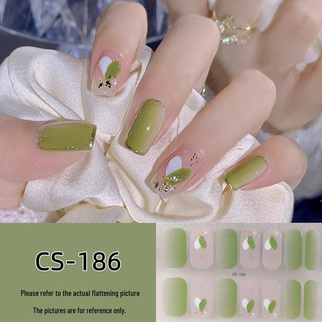 Waterproof Long-Lasting No-Bake 3D Gel Nail Stickers - Removable & Wearable Full-Cover Nail Polish Patches for Women