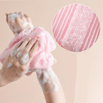 1/4Pcs Japanese Exfoliating Bath Towel Double-Sided Deep Clean Long Rectangular Shape Bath Towel Foaming Lather Towel