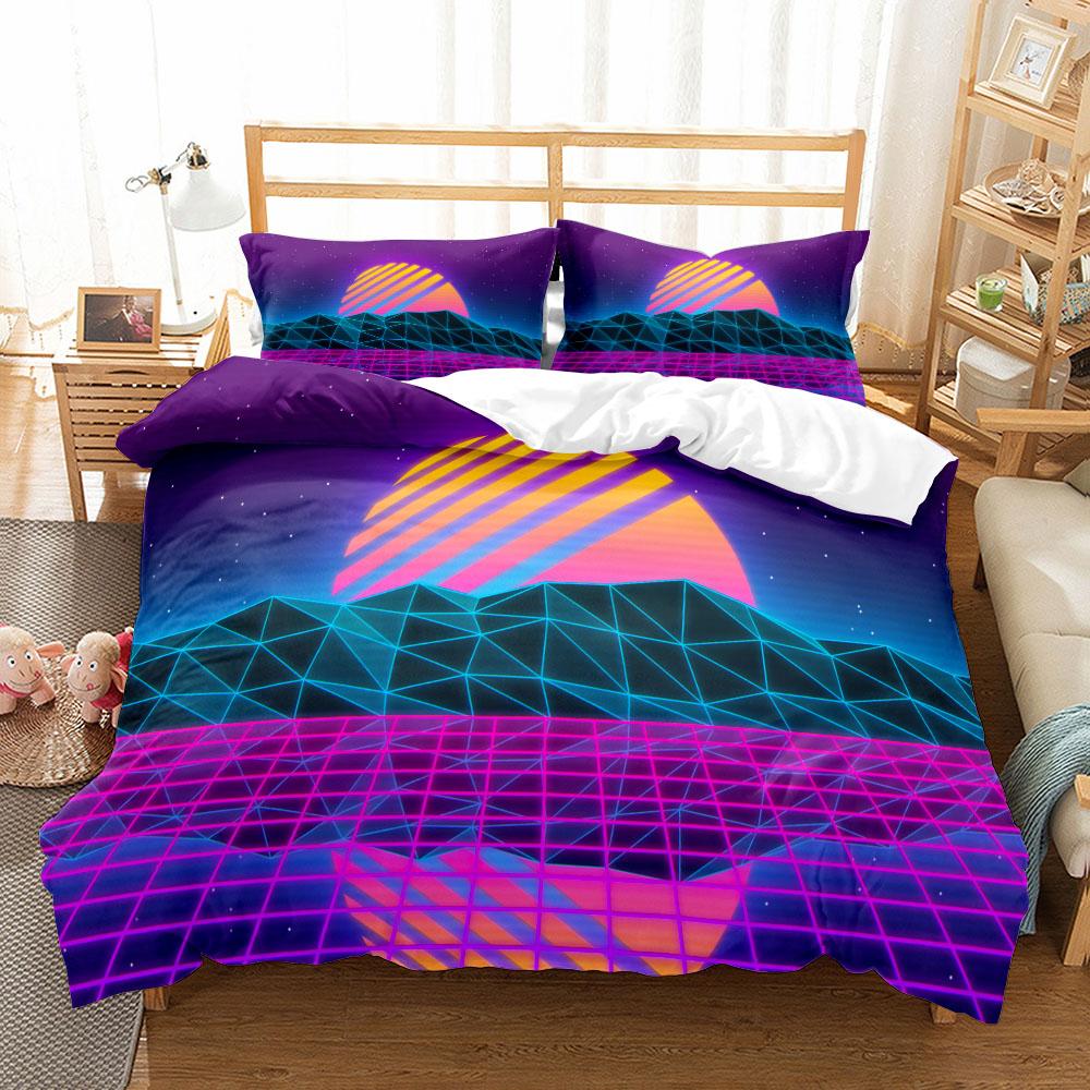 Comfortable Stylish Pattern Bedding Set With Duvet Cover And Pillowcases King Queen Twin Sizes For All Ages