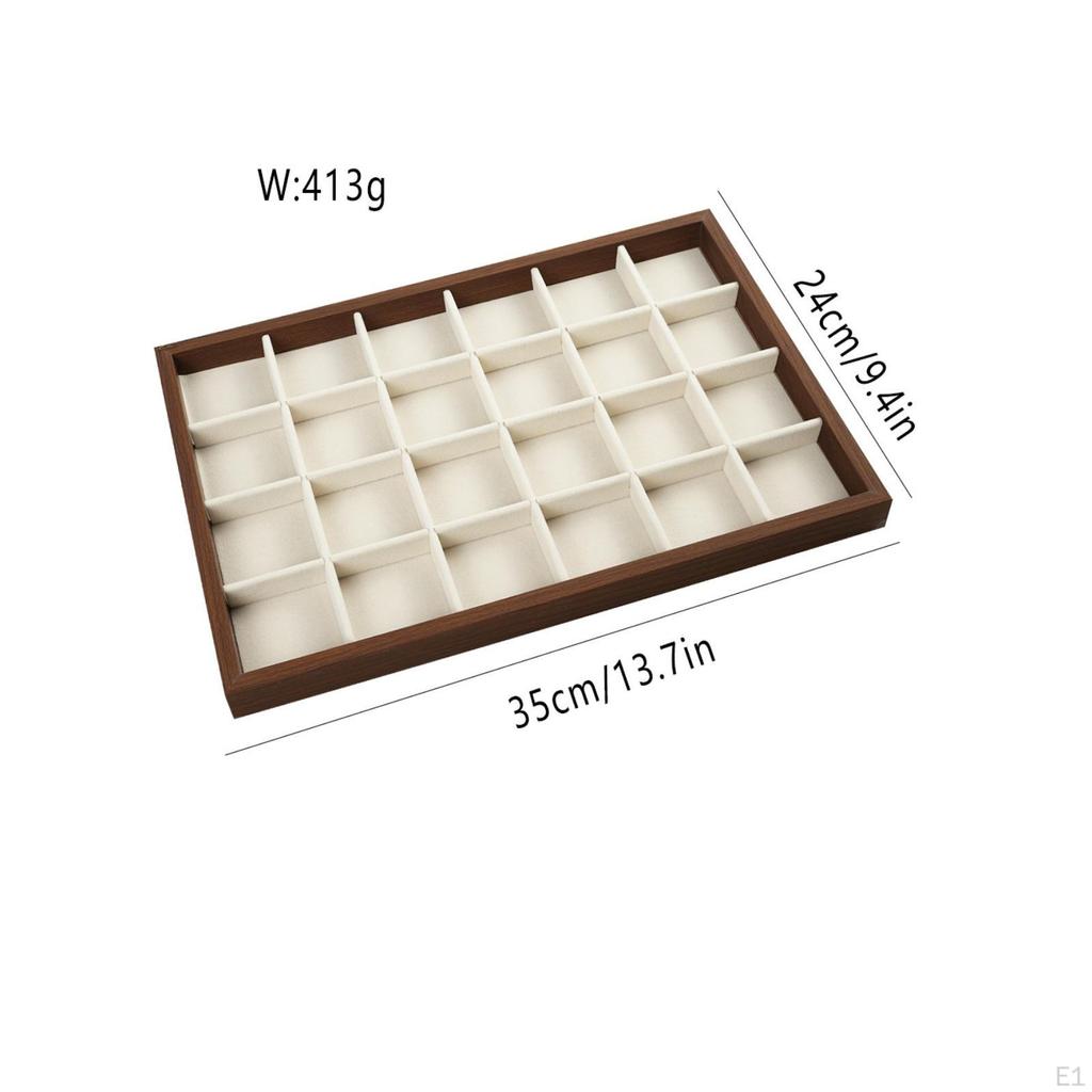 Jewelry Display Tray ClothlinedLined Organizer Decorative for Dressing Table, Retail