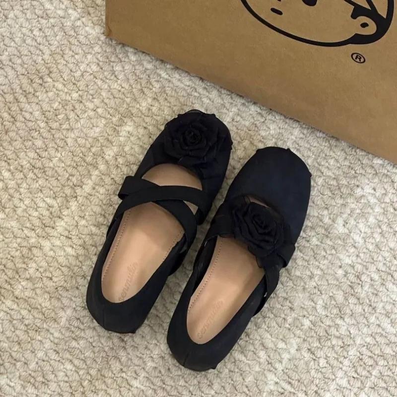 Fashion Women's Shoes Elastic Band Women's Flats New Floral Ballet Flats Hot Sale Best Seller Flat Low Heels  Mujer