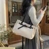 Commuter Shoulder Bag Contrast Color Tote Bag Women's Large Capacity Underarm Bag