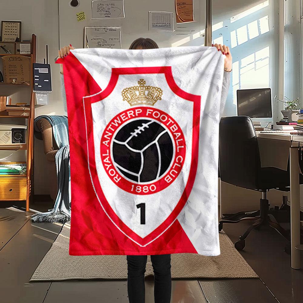 1PC Royal Antwerp FC Patterned Flannel Blanket Suitable For All Seasons for Home Decor Warmth and Comfort Gifts Holiday Present