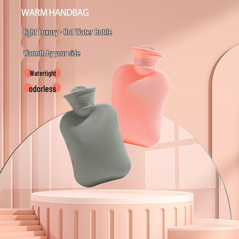 Plush Hot Water Bottle, Bed-Use Warm Water Bag, Hand Warmer, Baby-Friendly Heating Bag.