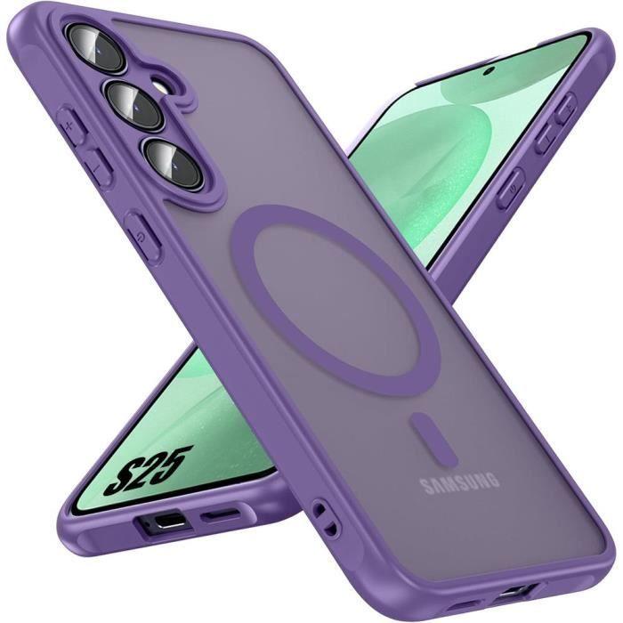 Coque de protection - Samsung - Galaxy S25 - Silicone et PC - Antichoc - Violet