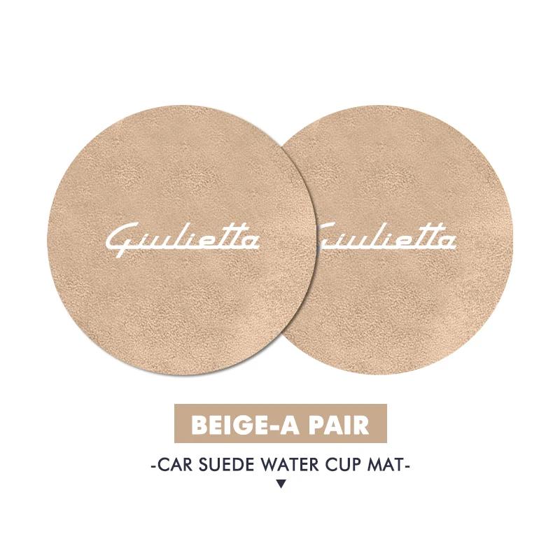 Autoaufkleber Für Alfa Romeo Für Alfa Romeo 2 STÜCK Auto Logo Anti-Rutsch Becherhalter Matte Getränkehalter Matte Innenzubehör Giulietta