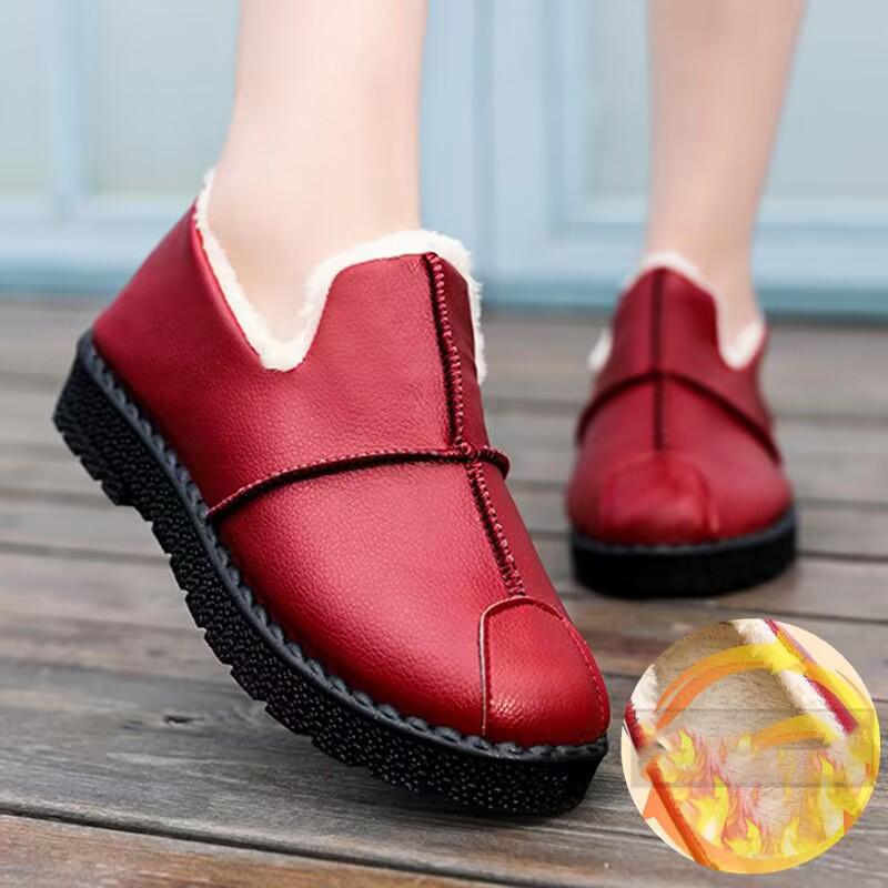 Winter Women's Shoes Waterproof Padded Warm Work Thick Bottom Elderly Boots