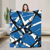 EVH Stripes Van Halen Inspired Warm Plush Throw Blanket for Kids Adults Soft Flannel Sofa Bedspread Couch Cover for Home Bedroom