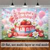 2D Erdbeere Erster Geburtstag Kulisse Berry Sweet Fotografie Hintergrund
