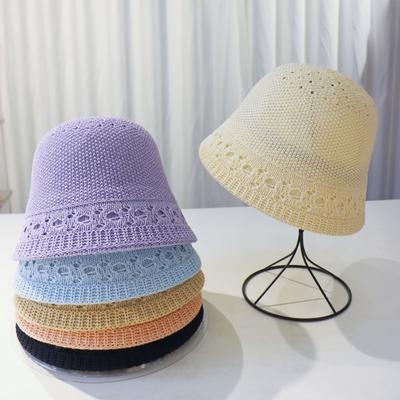 Hohle Strickmütze, Fischerhut Dünnes Design Atmungsaktiver Sommersonnenschutz Neuer Sonnenschutzhut Eimerhut