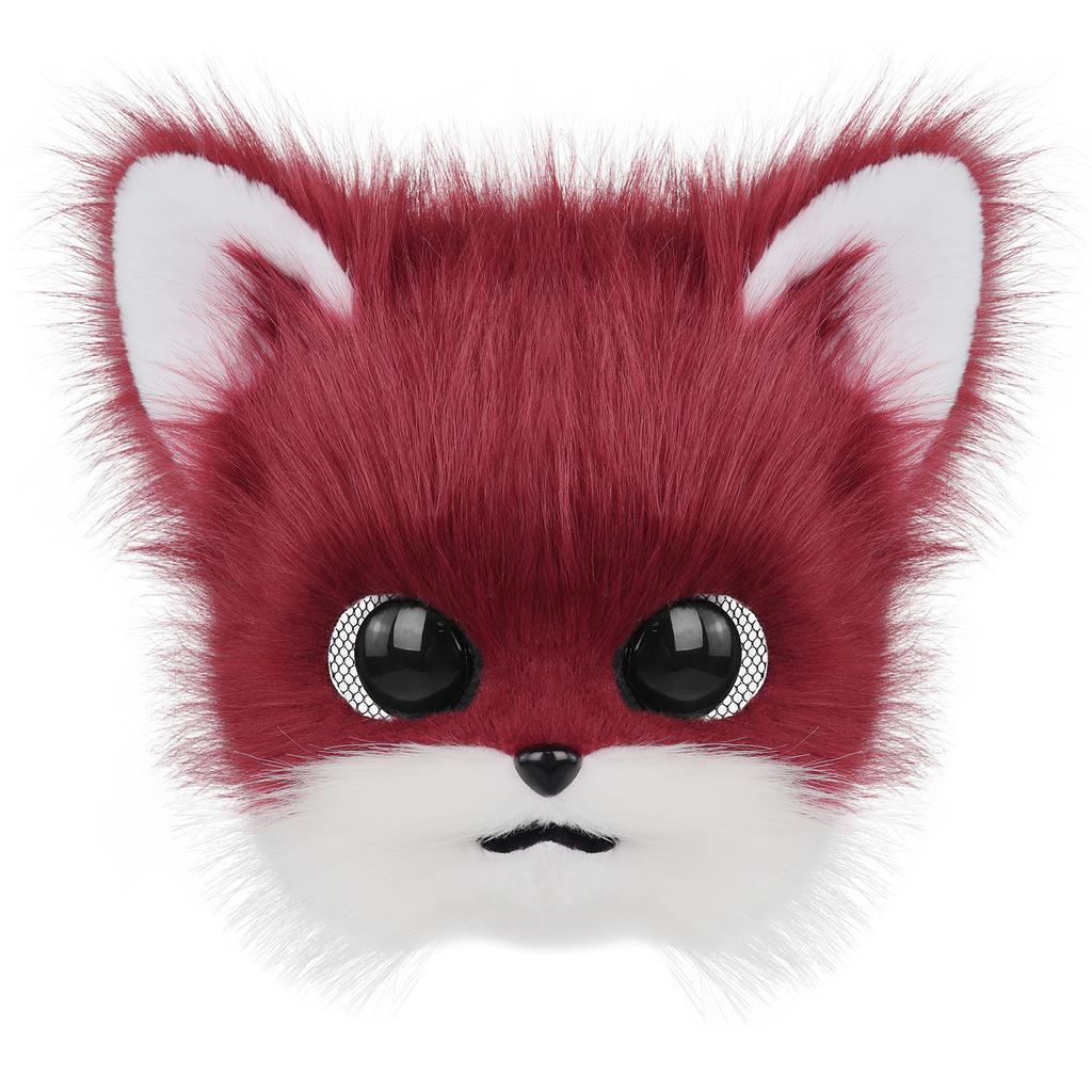 Plyšový fursuit Japonská roztomilá pípací zvířecí hlava maska třídílná sada cosplay nositelná sada