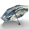 New automatic Guochao antique folding vinyl sunscreen parasol umbrella