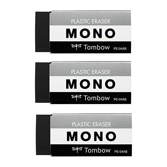 Tombow Pencil MONO Eraser Black PE04 From elementary school students (standard size perfect for lower grades) 3 pieces JCC-311