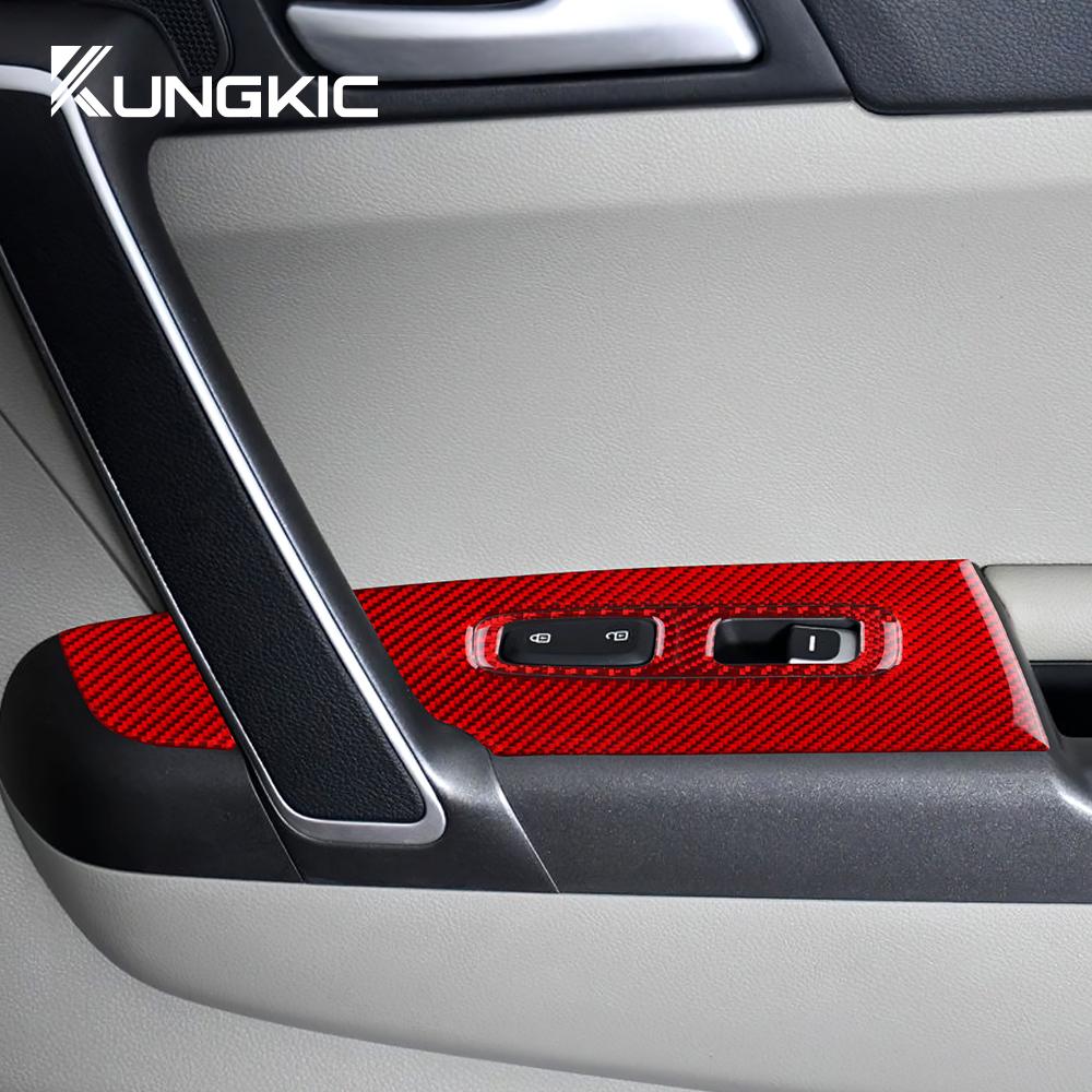 Real Soft Carbon Fiber Sticker For Kia Sportage 2017 2018 2019 2020 2025 LHD RHD Car Front Rear Door Window Llift Panel Trim