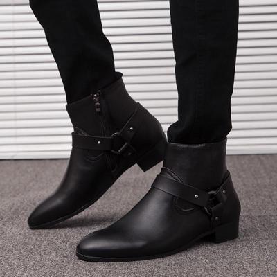 Retro Pointed High-Top Leather Boots - European Style British Martin Casuals for Autumn/Winter, Available In Large Sizes