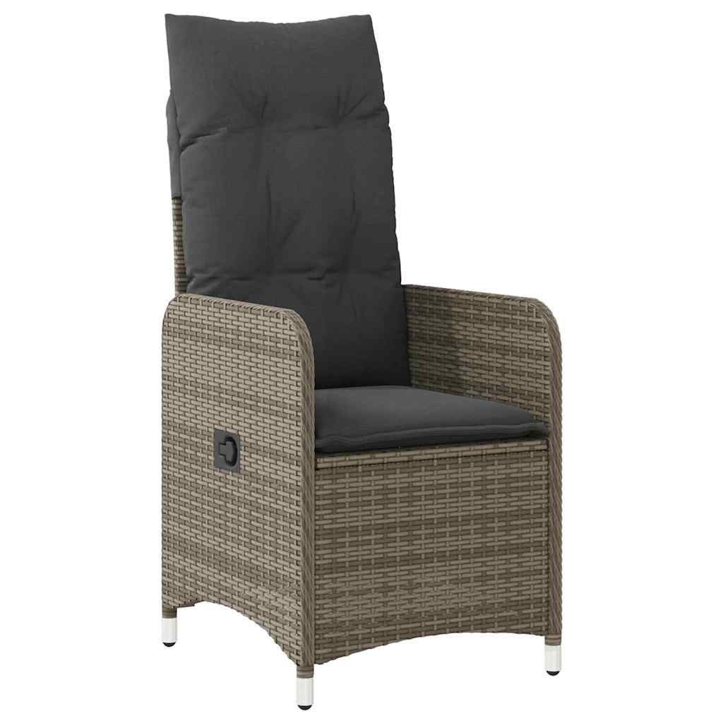 Vidaxl 9-Cz. Set di Mobili da Giardino con Cuscini, Grigio, Polyrattan