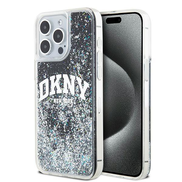 DKNY DKHCP14XLBNAEK iPhone 14 Pro Max6.7" Black/black Hardcase Liquid Glitter Big Logo
