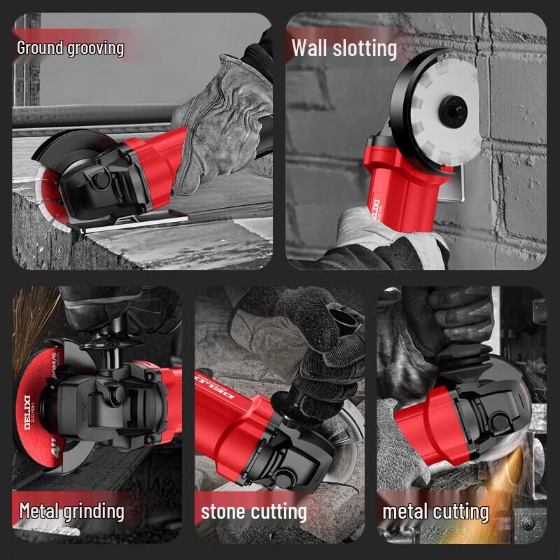 DELIXI Electric Multi-function Angle Grinder CN Plug (adapter Included)