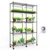 5-Tier Tall Metal Plant Stand with 20W Full Spectrum Grow Lights for Indoor Plants 47x13.8x70.9IN Light Color: White Ideal for
