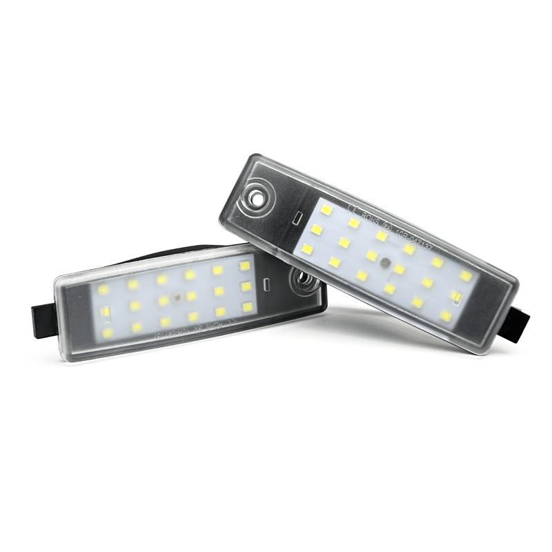 2Pcs White LED License Plate Light For Toyota Harrier Hiace Highlander Kluger Land Cruiser RAV4 Lexus RX300 Number Plate Lamp License Plate Lights 2