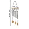 Simple Style Wooden Wind Chime with Metal Tubes Outdoor Indoor Hanging Decor