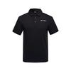 YONEX 241Ts061U Black Unisex Oversized Logo Accent Collar Short Sleeve T-Shirt