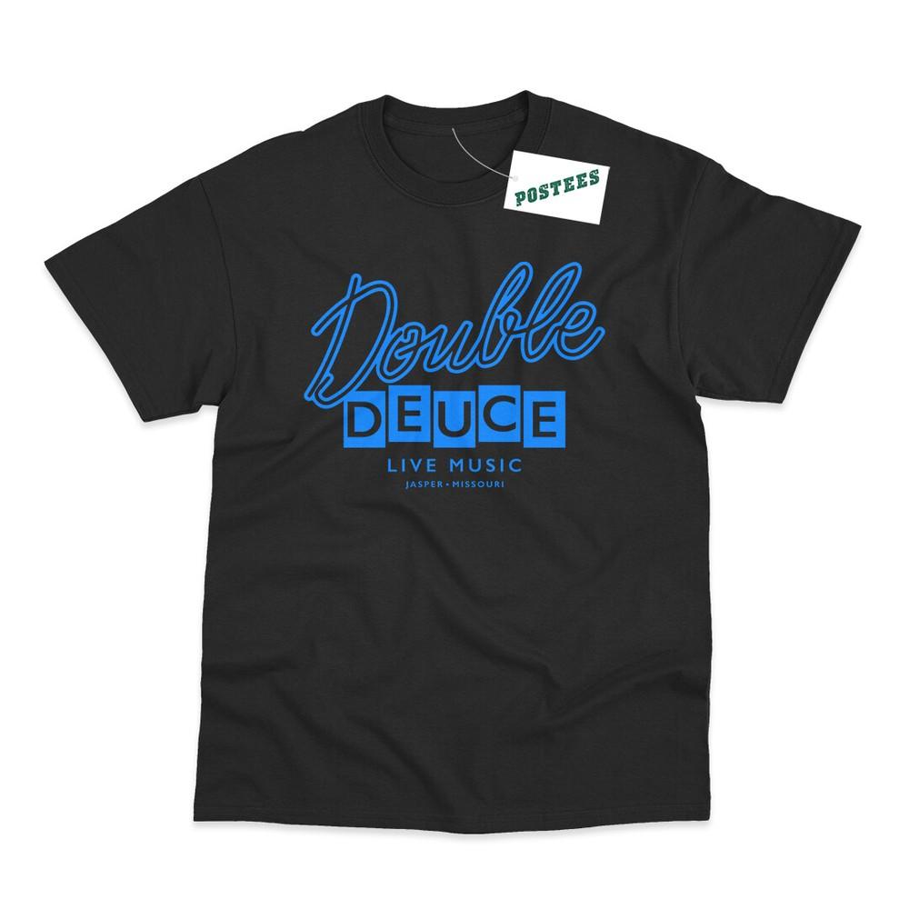 

Double Deuce Inspired By Road House Printed Black or Navy Blue T-Shirt S