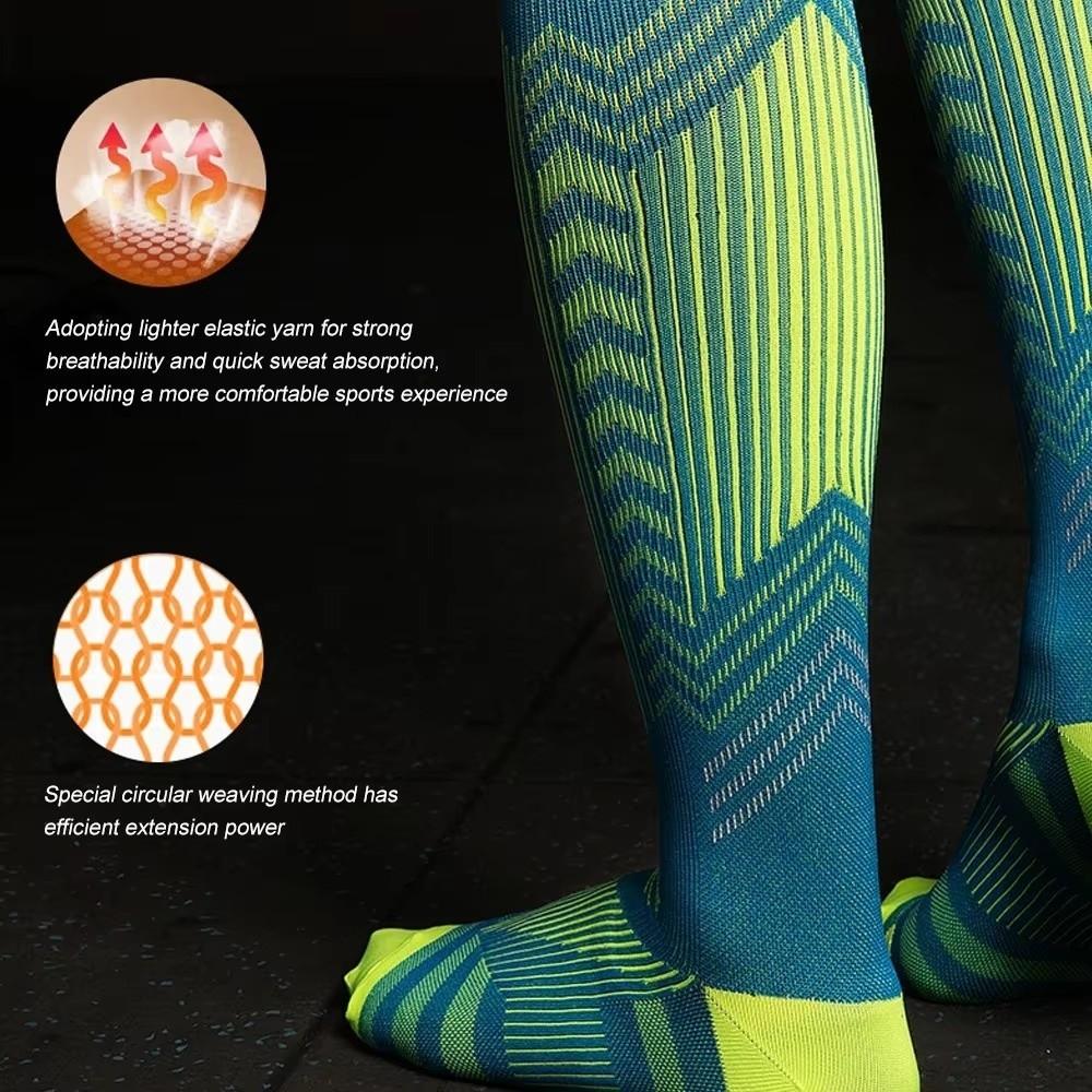 1Pair Comfortable Fitness Long Leg Socks Knee High Cycling Socks Sports  Compression Socks  Running