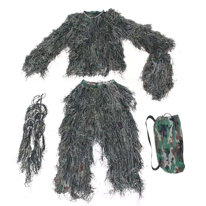Adult Jungle Camouflage Ghillie Suit 5-Piece Set