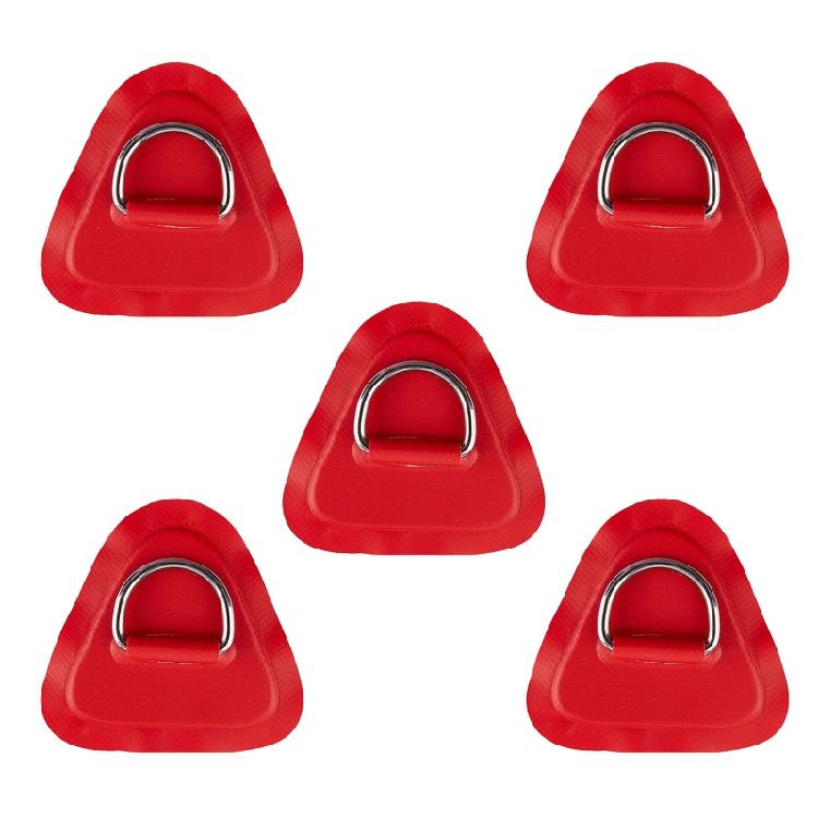 5Pcs PVC Patches with Stainless D-Ring for Dinghys Kayak Surfboard Paddle Board