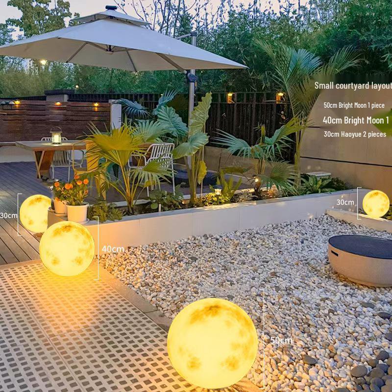 Solar-Powered Moon Lamp for Garden and Yard - Waterproof Decorative Outdoor Light