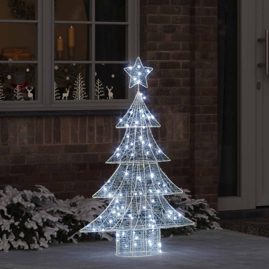 Christmas Tree with 100 Cold White LEDs 120 Cm Acrylic