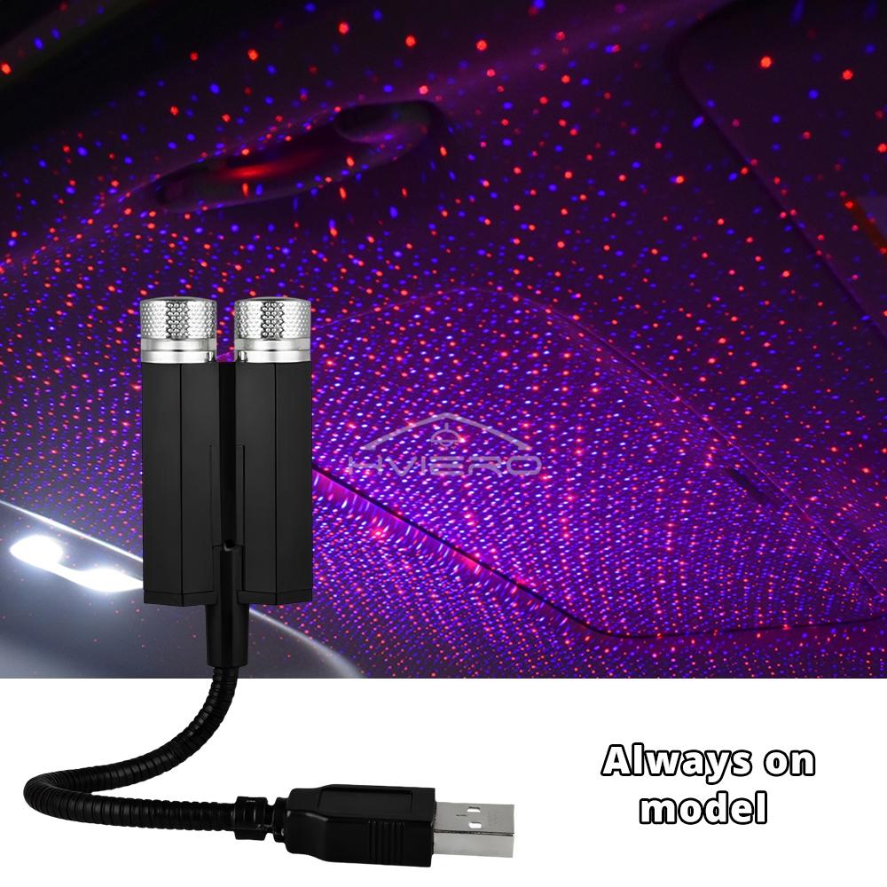 Car Roof Star Lights Interior Mini LED Starry Atmosphere Sky USB Projector Auto Lamp Decoration Night Galaxy Laser Home Led