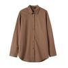 European and American Style, New Women's Clothing, Urban Commuter Style Linen Minimalist Lapel Long-sleeved Shirt