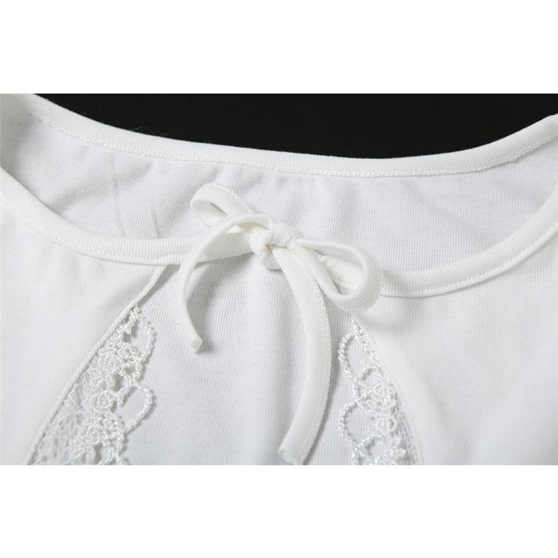 Dama Toamnă și Iarnă Nou Culoare Solidă Sexy Mânecă Lungă Gât Rotund Sexy Decupat Tricou