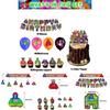 Gorilla Tag Birthday Party Decoration Set Spiral Balloon Arrangement With Cake Topper And Flag