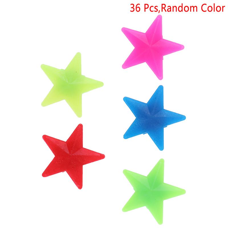 

36 Pcs Bicycle Bike Wheel Spoke Plastic Star Children Clip Colored Decoration