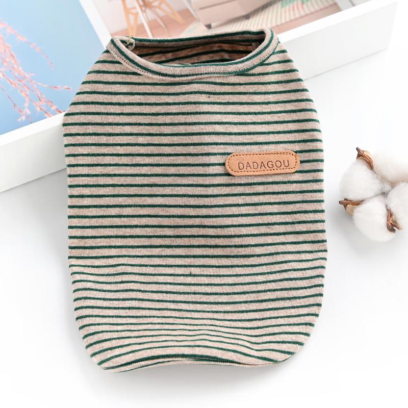 Cotton Stretch Pet Cat Dog Clothes Spring and Summer Thin Small Dog Striped Vest