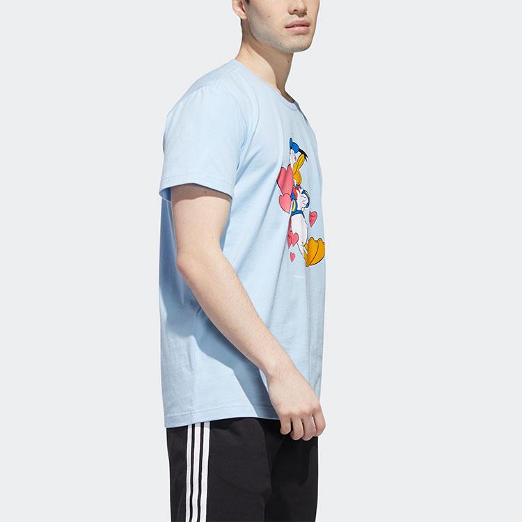 Adidas Neo X Disney Cartoon Short Sleeve T-Shirt Men Tops Powder-Blue GJ5638