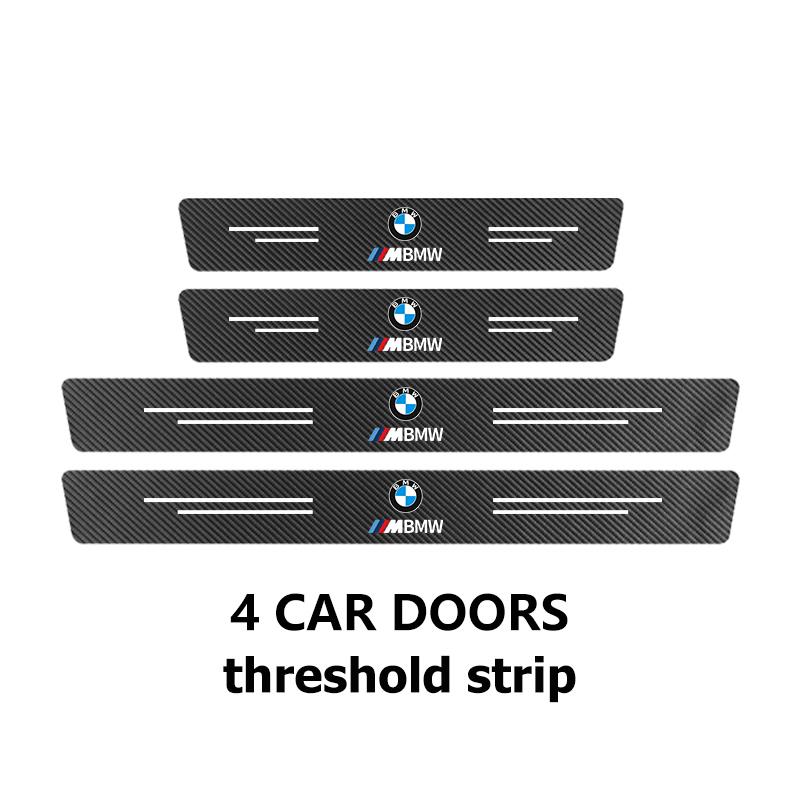 PEXW2 Car Door Carbon Fiber Sill Anti Scratch Protection Strip For BMW M Performance E36 E46 E60 E90 E91 E92 E93 F30 F20