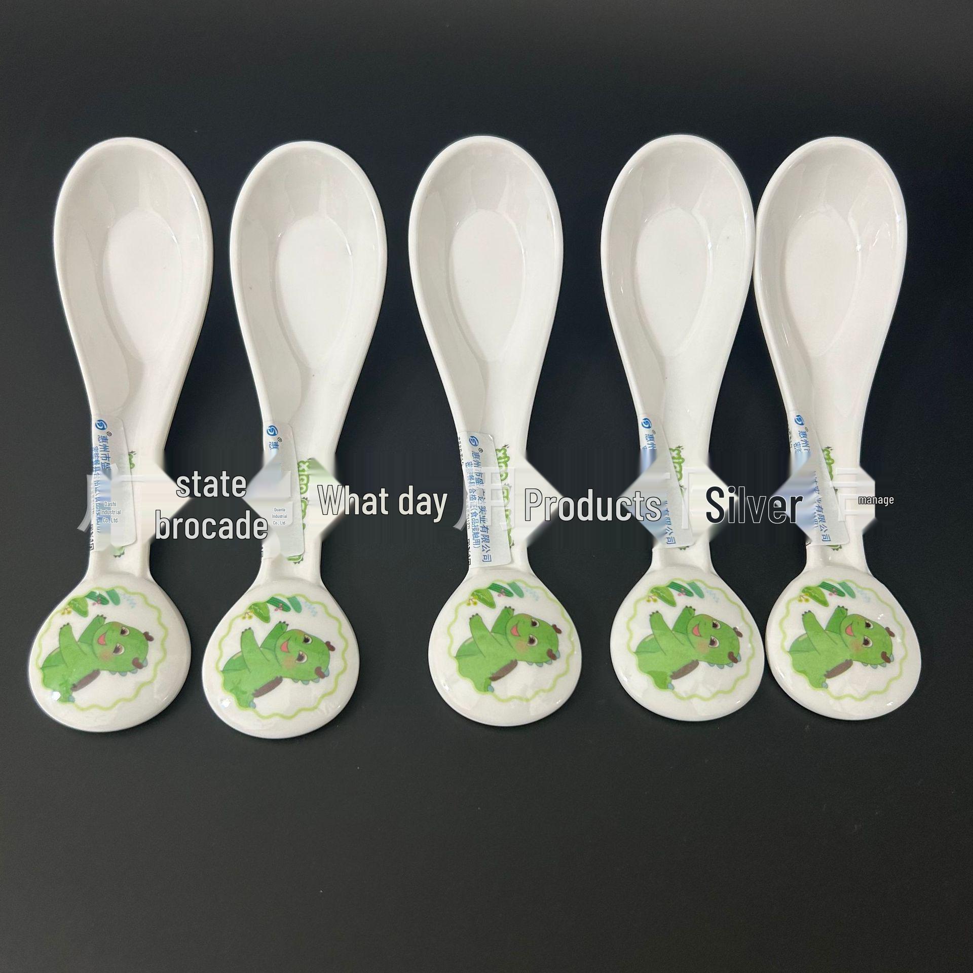 

Melamine Children s Cartoon Congee & Wonton Spoon - Cute, Durable Tableware